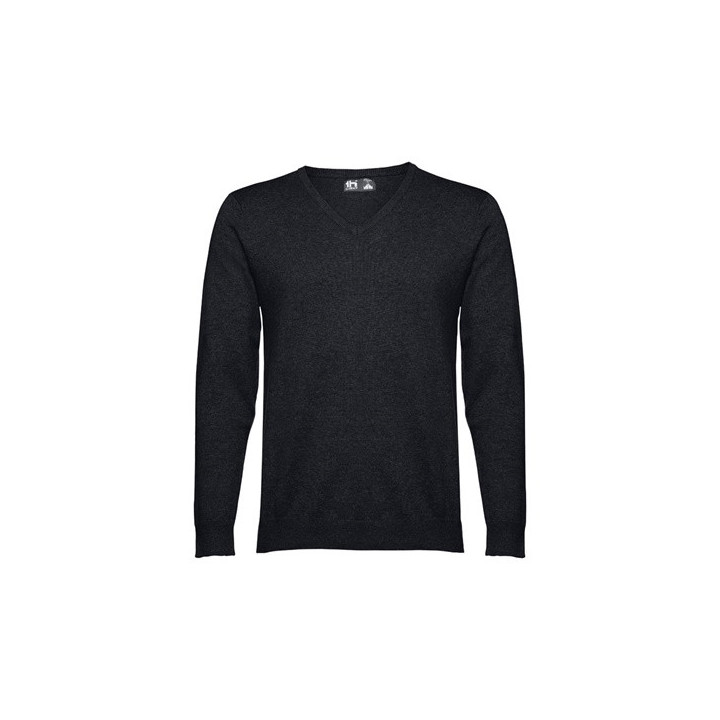 THC MILAN. Pullover com decote em" V" para homem em algodão e poliamida