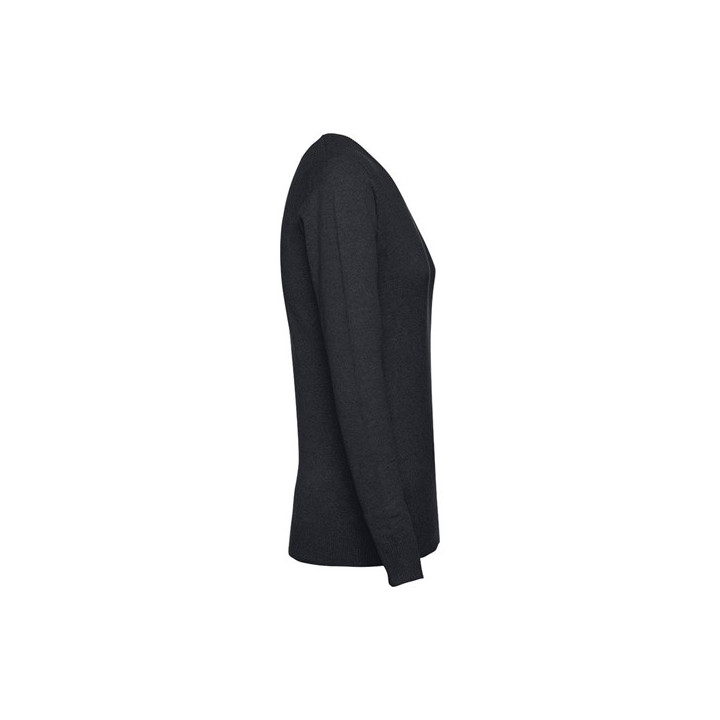 THC MILAN WOMEN. Pullover com decote em" V" para senhora em algodão e poliamida