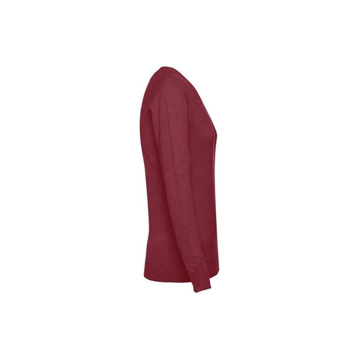 THC MILAN WOMEN. Pullover com decote em" V" para senhora em algodão e poliamida