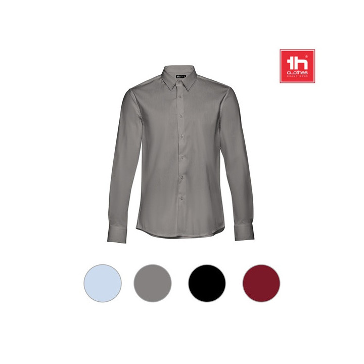 THC PARIS. Camisa popelina de manga comprida para homem
