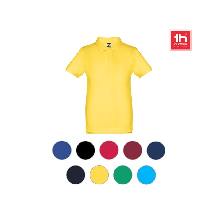 THC ADAM KIDS. Polo para criança (unissexo) de manga curta em algodão