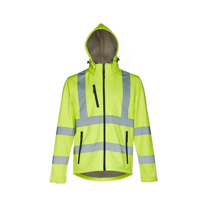THC ZAGREB WORK. Casaco (unissexo) softshell de alta-visibilidade