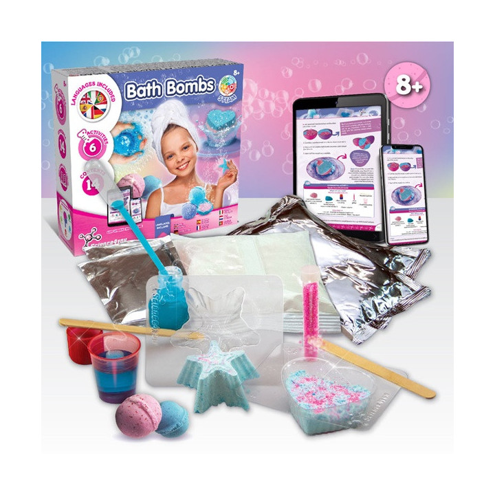 Bath Bombs Kit II. Brinquedo didático fornecido com saco de oferta em papel kraft (90 g/m²), feito de material certificado F...