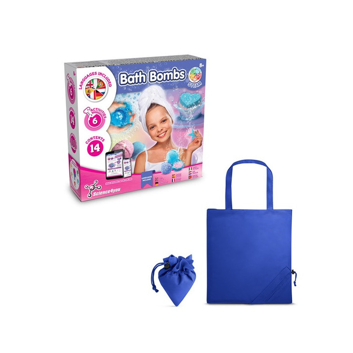 Bath Bombs Kit V. Brinquedo didático fornecido com saco de oferta dobrável em 190T