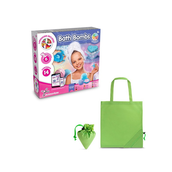 Bath Bombs Kit V. Brinquedo didático fornecido com saco de oferta dobrável em 190T