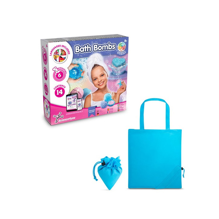 Bath Bombs Kit V. Brinquedo didático fornecido com saco de oferta dobrável em 190T