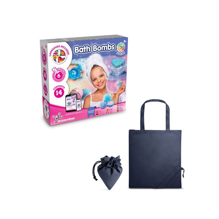 Bath Bombs Kit V. Brinquedo didático fornecido com saco de oferta dobrável em 190T
