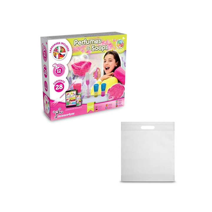 Perfume & Soap Factory Kit IV. Jogo didático fornecido com saco de oferta em non-woven (80 g/m²)