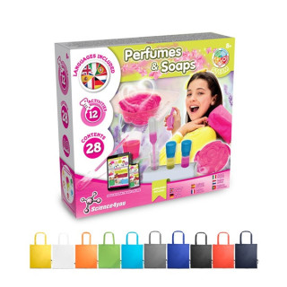 Perfume & Soap Factory Kit V. Jogo didático fornecido com saco de oferta dobrável em 190T