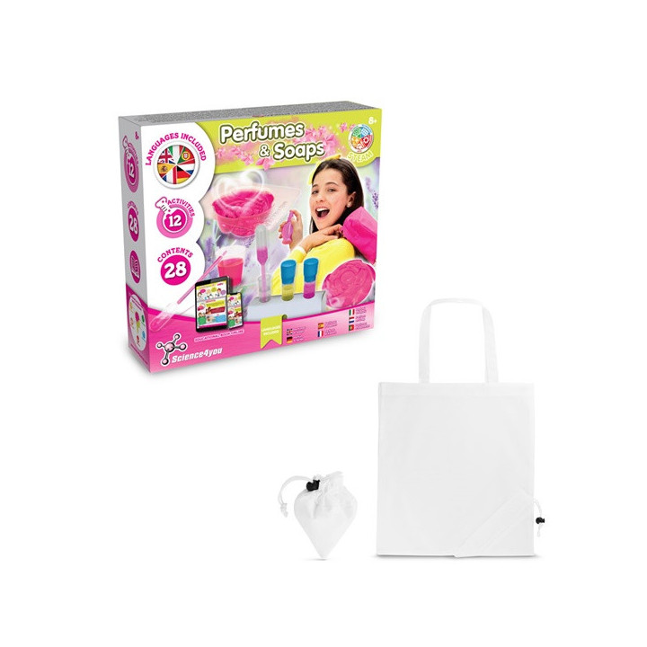 Perfume & Soap Factory Kit V. Jogo didático fornecido com saco de oferta dobrável em 190T