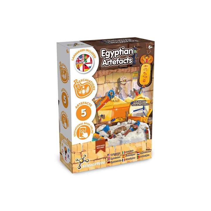Ancient Egypt Excavation Kit IV. Jogo didático fornecido com saco de oferta em non-woven (80 g/m²)