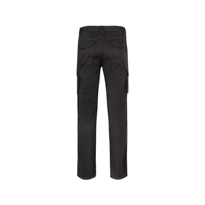 VL LUGH. Calças stretch multibolsos (240g/m²) em algodão (46%), EME (38%) e poliéster (16%)