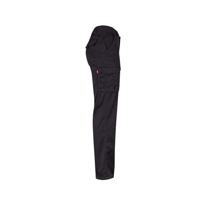 VL LUGH. Calças stretch multibolsos (240g/m²) em algodão (46%), EME (38%) e poliéster (16%)