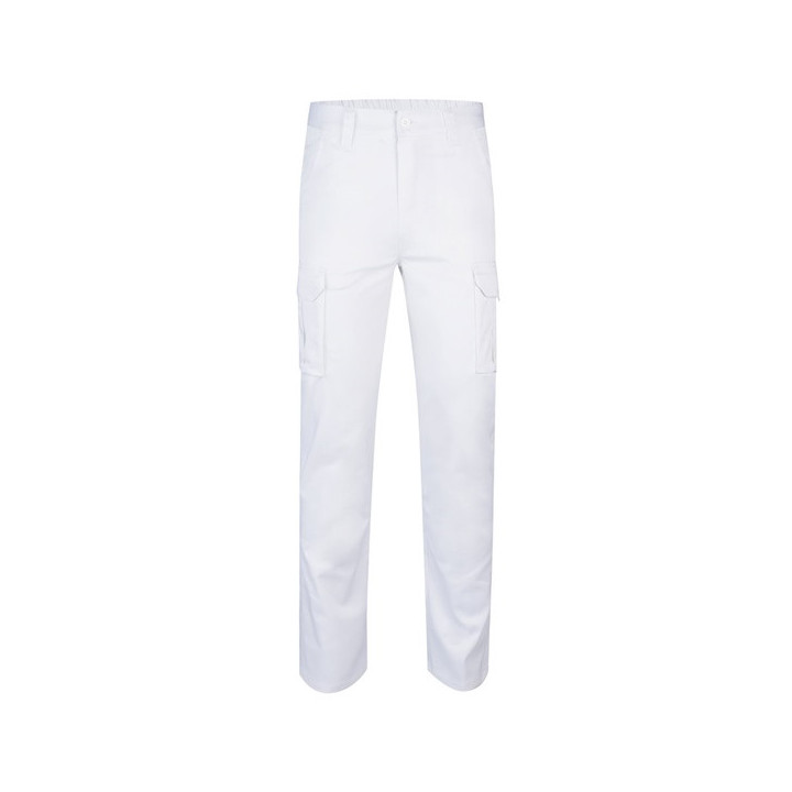 VL LUGH. Calças stretch multibolsos (240g/m²) em algodão (46%), EME (38%) e poliéster (16%)