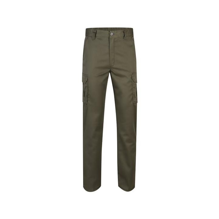 VL LUGH. Calças stretch multibolsos (240g/m²) em algodão (46%), EME (38%) e poliéster (16%)
