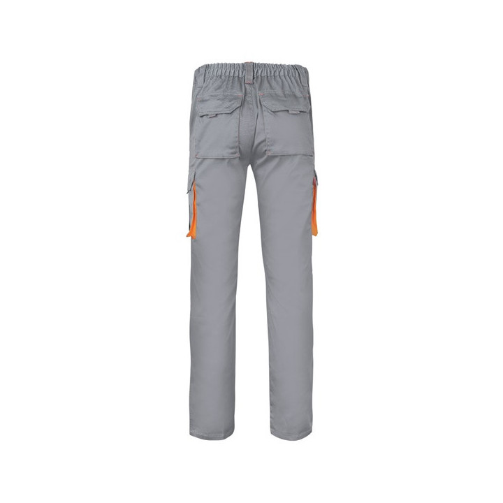 VL HYPNOS. Calças bicolor em sarja multibolsos (200g/m²), em algodão (35%) e poliéster (65%)