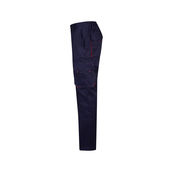 VL HYPNOS. Calças bicolor em sarja multibolsos (200g/m²), em algodão (35%) e poliéster (65%)