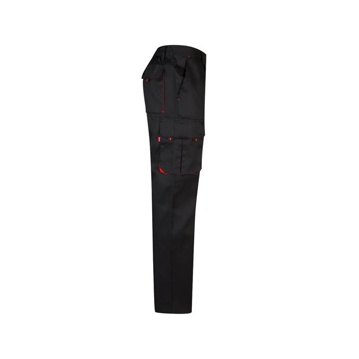 VL HYPNOS. Calças bicolor em sarja multibolsos (200g/m²), em algodão (35%) e poliéster (65%)