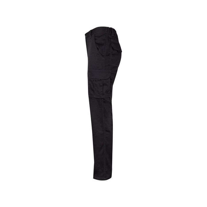VL PAN. Calças stretch multibolsos (290g/m²), em algodão (46%), EME (38%) e poliéster (16%)