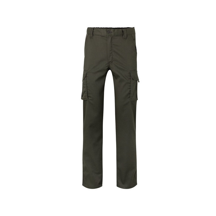 VL PAN. Calças stretch multibolsos (290g/m²), em algodão (46%), EME (38%) e poliéster (16%)