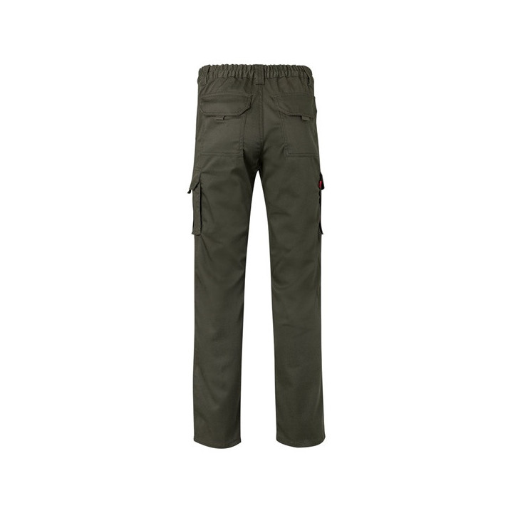 VL PAN. Calças stretch multibolsos (290g/m²), em algodão (46%), EME (38%) e poliéster (16%)