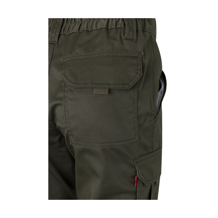 VL PAN. Calças stretch multibolsos (290g/m²), em algodão (46%), EME (38%) e poliéster (16%)