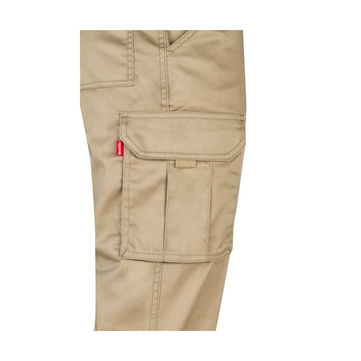 VL PAN. Calças stretch multibolsos (290g/m²), em algodão (46%), EME (38%) e poliéster (16%)