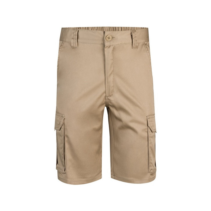VL HEBE. Bermudas stretch multibolsos (240g/m²), em algodão (46%), EME (38%) e poliéster (16%)