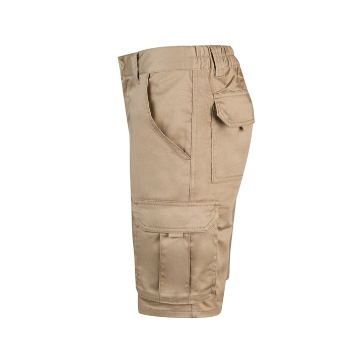 VL HEBE. Bermudas stretch multibolsos (240g/m²), em algodão (46%), EME (38%) e poliéster (16%)