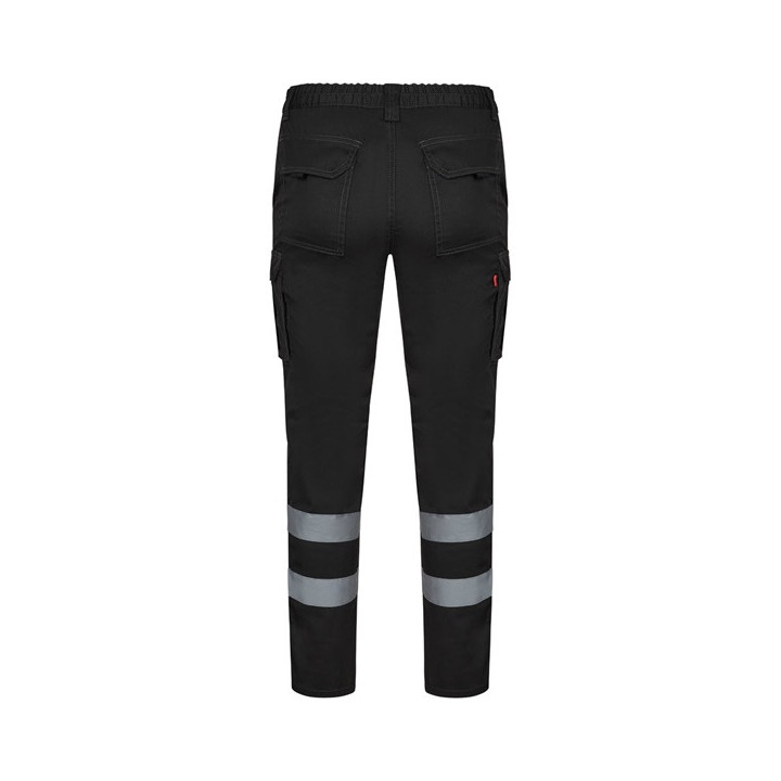 VL DIONYSUS. Calças stretch multibolsos (240g/m²), em algodão (46%), EME (38%) e poliéster (16%)