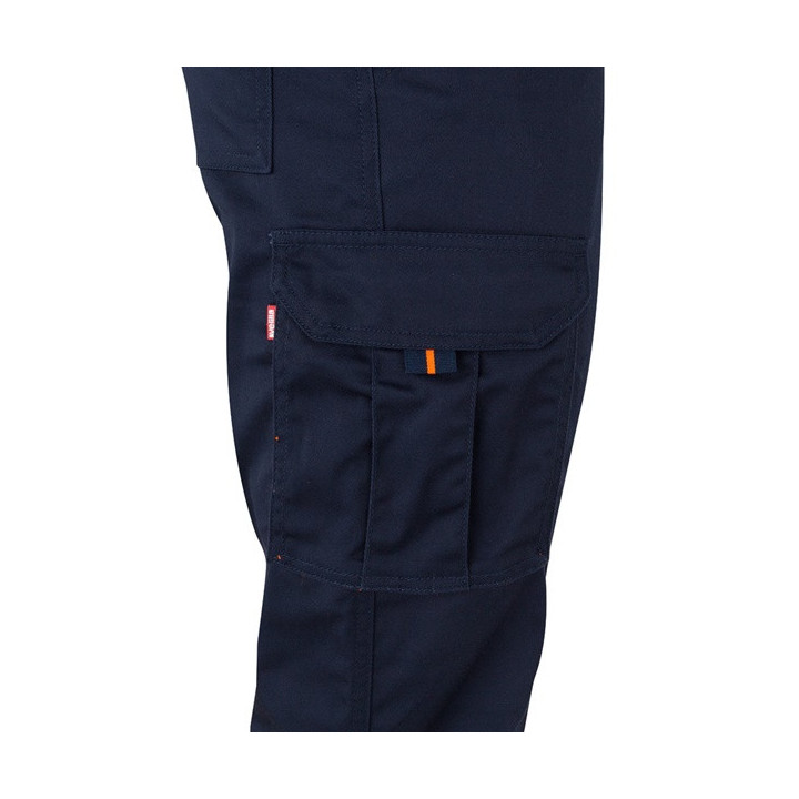 VL ZEUS LARGE. Calças stretch bicolor multibolsos (240g/m²), em algodão (46%), EME (38%) e poliéster (16%)