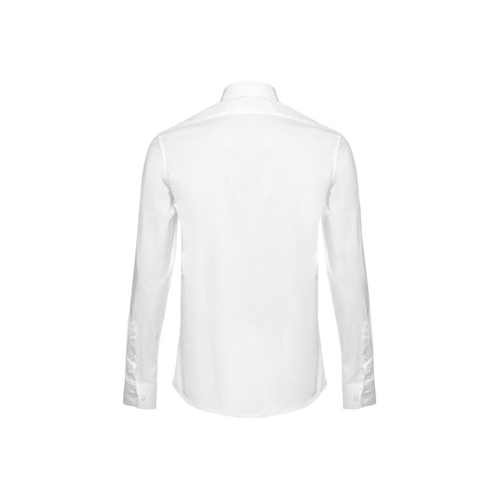 THC PARIS WH. Camisa popelina de manga comprida para homem. Cor branca