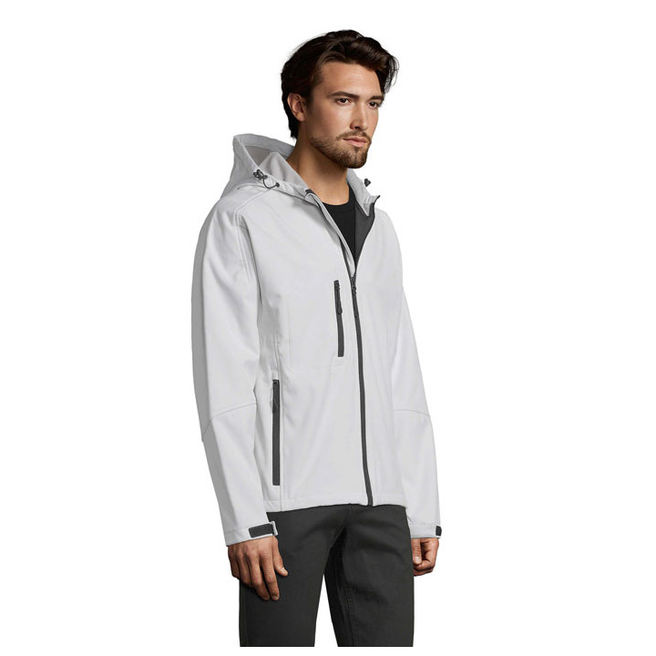 REPLAY MEN HOODED SOFTSHELL
