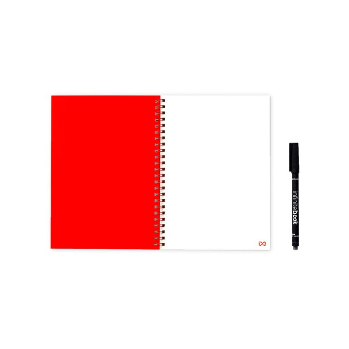 INFINITEBOOK PLAIN A5. "Infinitebook" com capa flexível e 15 páginas lisas estilo quadro branco