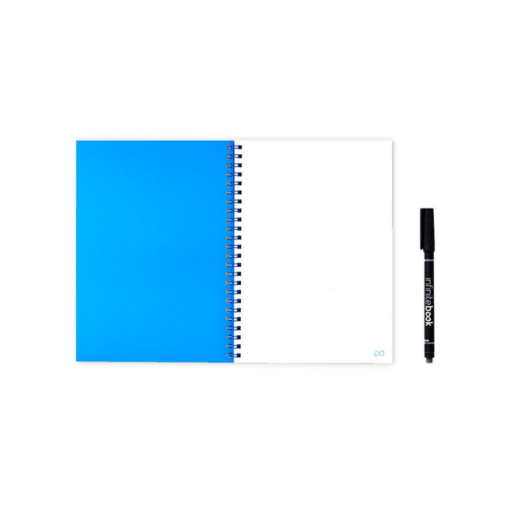 INFINITEBOOK PLAIN A5. "Infinitebook" com capa flexível e 15 páginas lisas estilo quadro branco