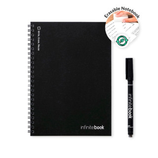 INFINITEBOOK LINED A5. "Infinitebook" com capa flexível e 15 páginas pautadas estilo quadro branco
