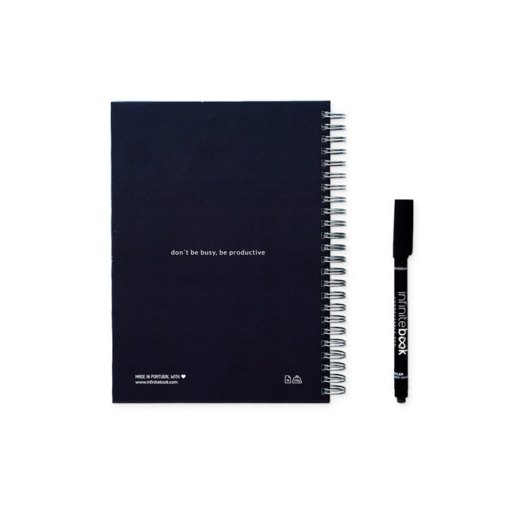 STARTER KIT INFINITE PLANNER A5. Kit composto um "Infinite Diary", kit de limpeza, marcador e suporte de marcador
