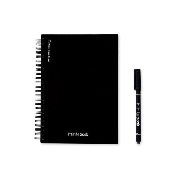 STARTER KIT INFINITEBOOK A5. Kit composto um "Infinitebook", kit de limpeza, marcador e suporte de marcador