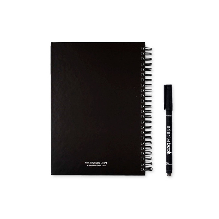 STARTER KIT INFINITEBOOK A5. Kit composto um "Infinitebook", kit de limpeza, marcador e suporte de marcador
