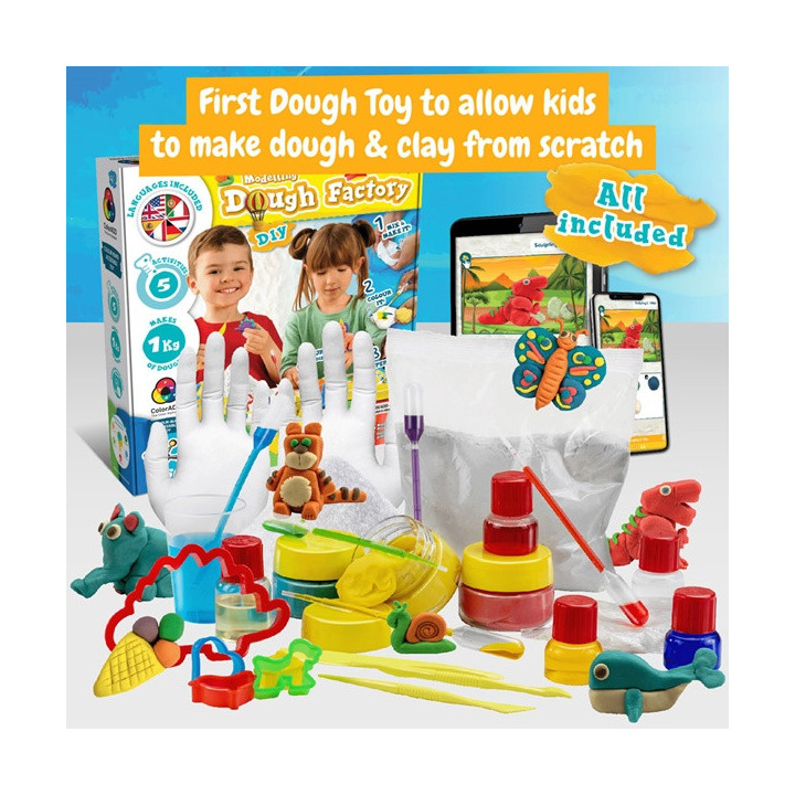 Modeling Dough Factory Kit II. Jogo didático fornecido com saco de oferta dobrável em 190T