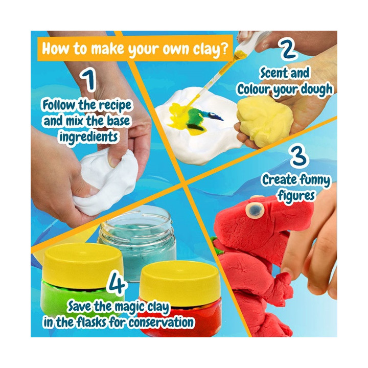 Modeling Dough Factory Kit II. Jogo didático fornecido com saco de oferta dobrável em 190T