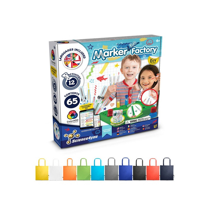 DIY Pen Factory Kit II. Kit didático fornecido com saco de oferta dobrável em 190T