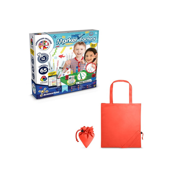 DIY Pen Factory Kit II. Kit didático fornecido com saco de oferta dobrável em 190T
