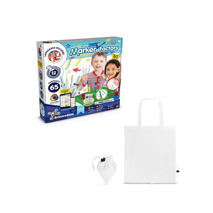 DIY Pen Factory Kit II. Kit didático fornecido com saco de oferta dobrável em 190T