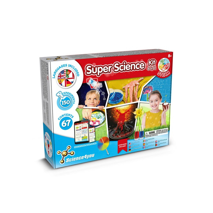 6 in 1 Super Science Kit I. Kit didático para crianças