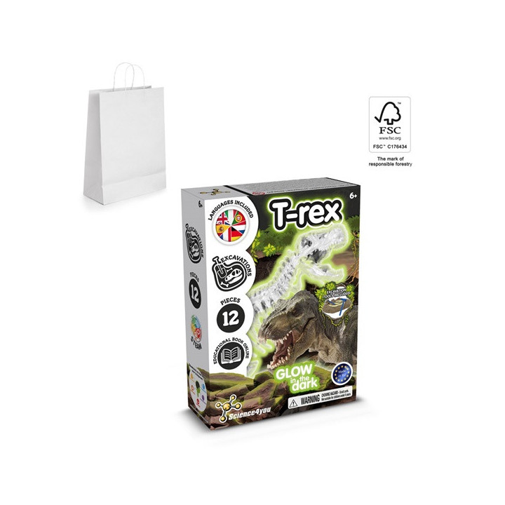 Fossil Excavation Kit II. Jogo didático fornecido com saco de oferta em papel kraft (90 g/m²), feito de material certificado...