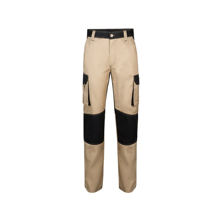 VL NJORD. Calças bicolor em sarja multibolsos (240 g/m²), em algodão (35%) e poliéster (65%)