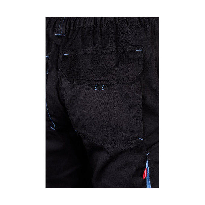 VL FIDES. Calças stretch bicolor multibolsos (240g/m²), em algodão (46%), EME (38%) e poliéster (16%)