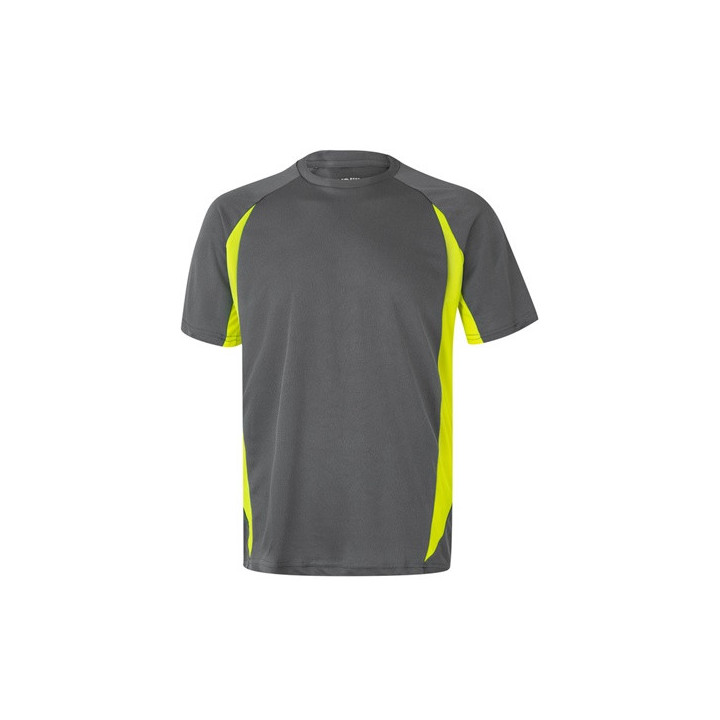 VL SLAYER. T-shirt técnica bicolor bird-eye (160g/m²), em poliéster (100%)