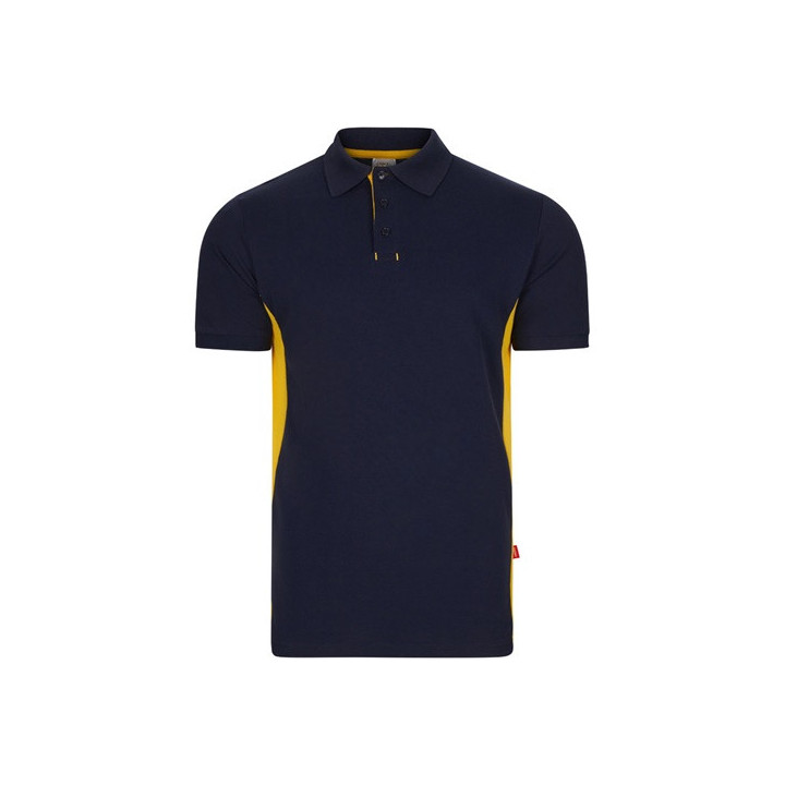 VL SUPAY. Polo piqué bicolor (180g/m²) manga curta, em algodão (60%) e poliéster (40%)